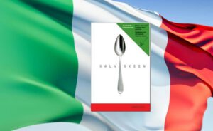 Sølvskeen bog på italiensk flagbaggrund