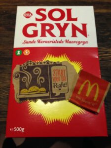 Sund kerneristede havregryn Solgryn 500g pakke.