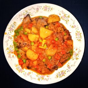 Cremet oksegryde med svampe og fennikel