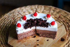 Chokoladekage med bærfromage