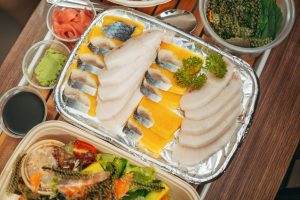 Fiskesalat med sennepssauce