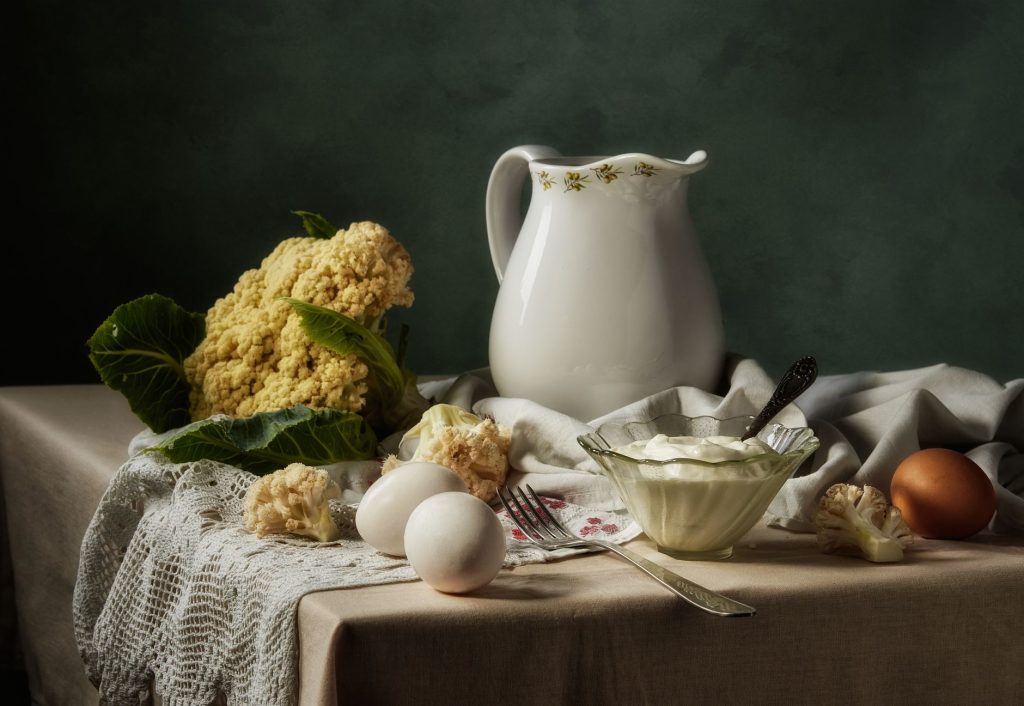Gratineret blomkål med pasta