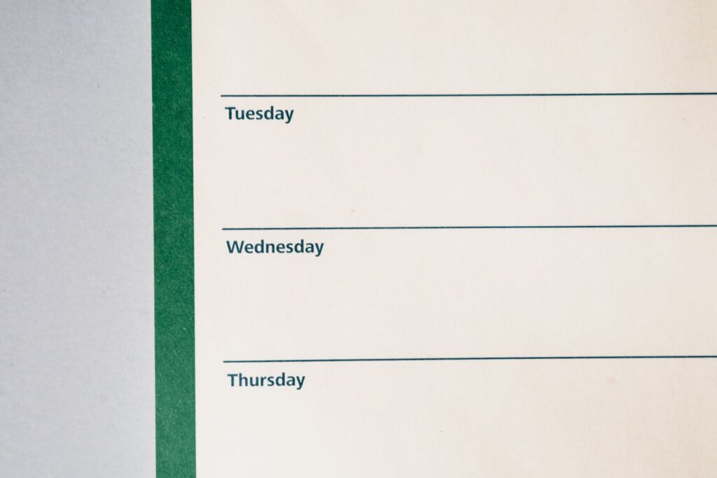 Planlægning med kalender og telefon
