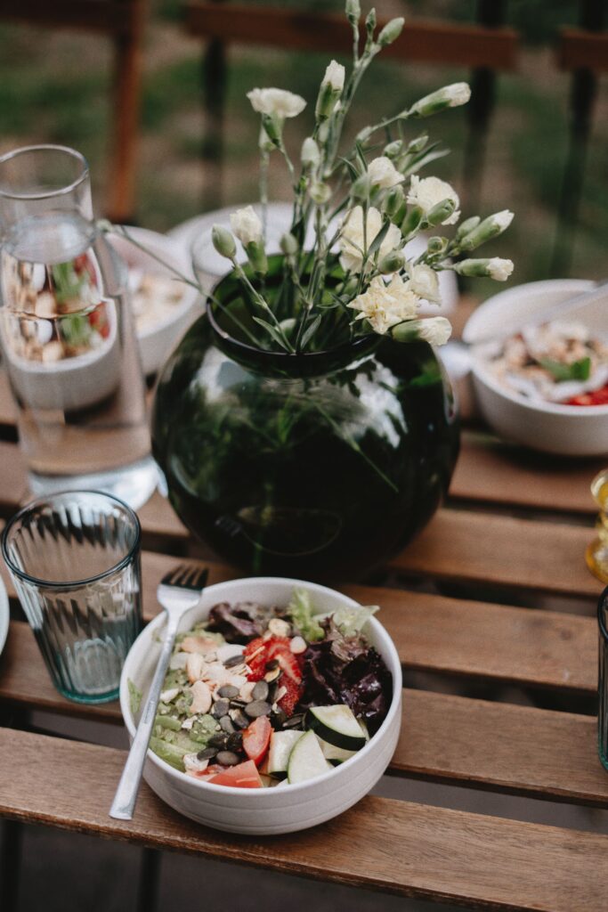 Bowl med oksekød, linser og spinat