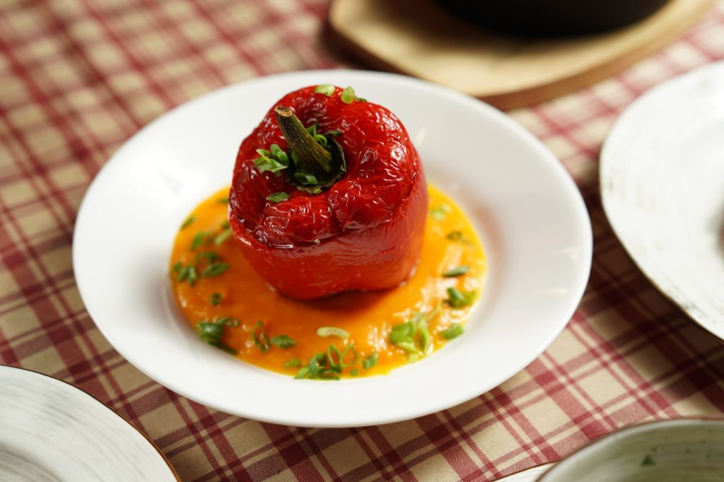 Spaghetti peperonata